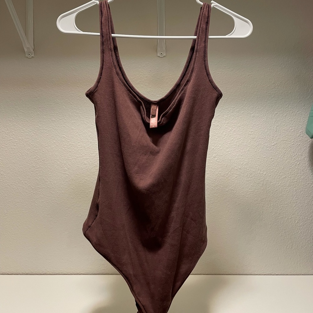 Skims cotton ribbed bodysuit